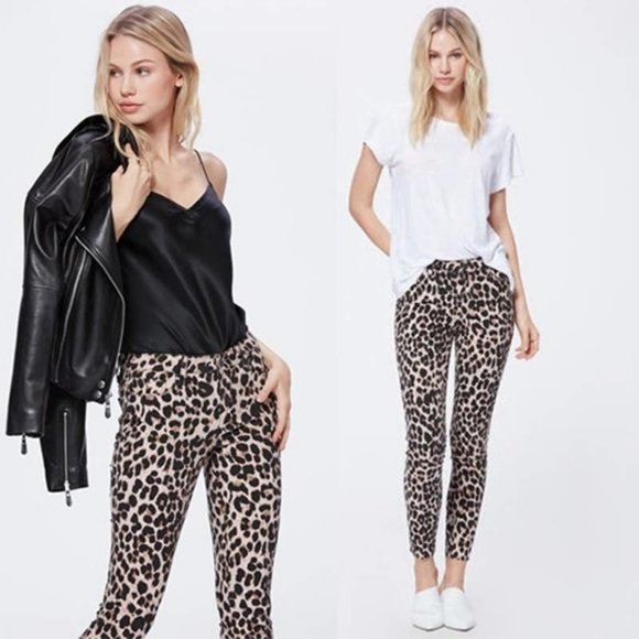 PAIGE Denim - Paige Hoxton Ankle Raw Hem Women's Denim Jeans in Leopard Size: 25 NWOT